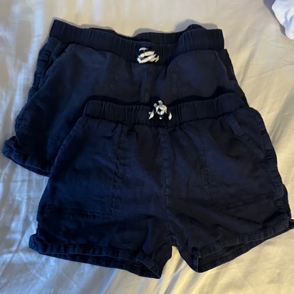 Pair of J. Crew Crewcuts navy shorts 1 size 7, 1 size 8
